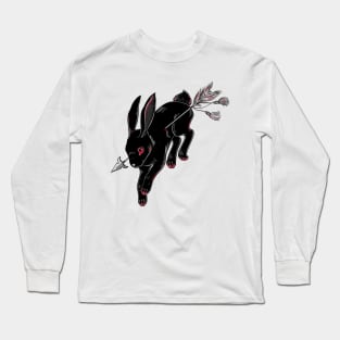 Dark Bunny. Black Rabbit. Dead hare Long Sleeve T-Shirt